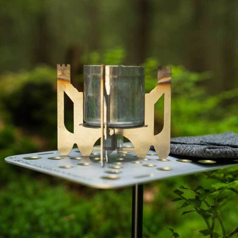 EMO Outdoor ORIGAMI stand with a power regulator for alcohol stove