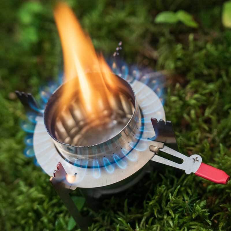 EMO Outdoor ORIGAMI stand with a power regulator for alcohol stove