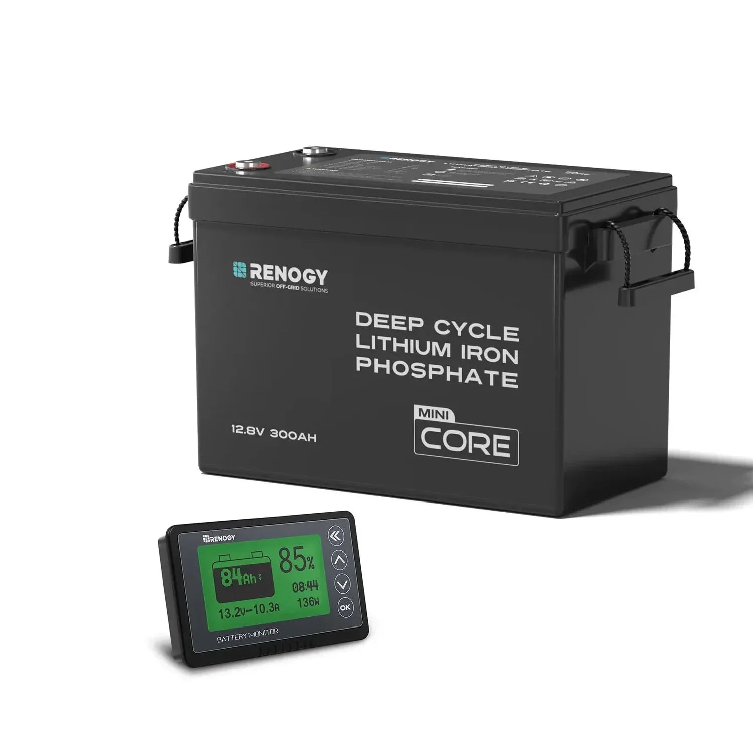 Renogy Core Mini - 12.8V 300Ah Lithium Iron Phosphate Battery w/ Low-Temperature Protection