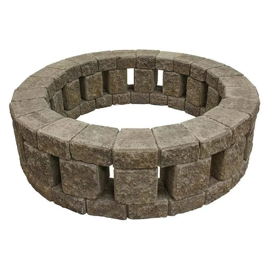 Stonehenge 58 in. x 16 in. Concrete Fire Pit Kit in Northwest Blends.
