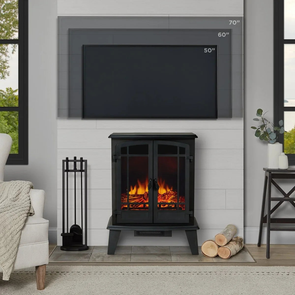 Real Flame Foster 25″ Electric Fireplaces.