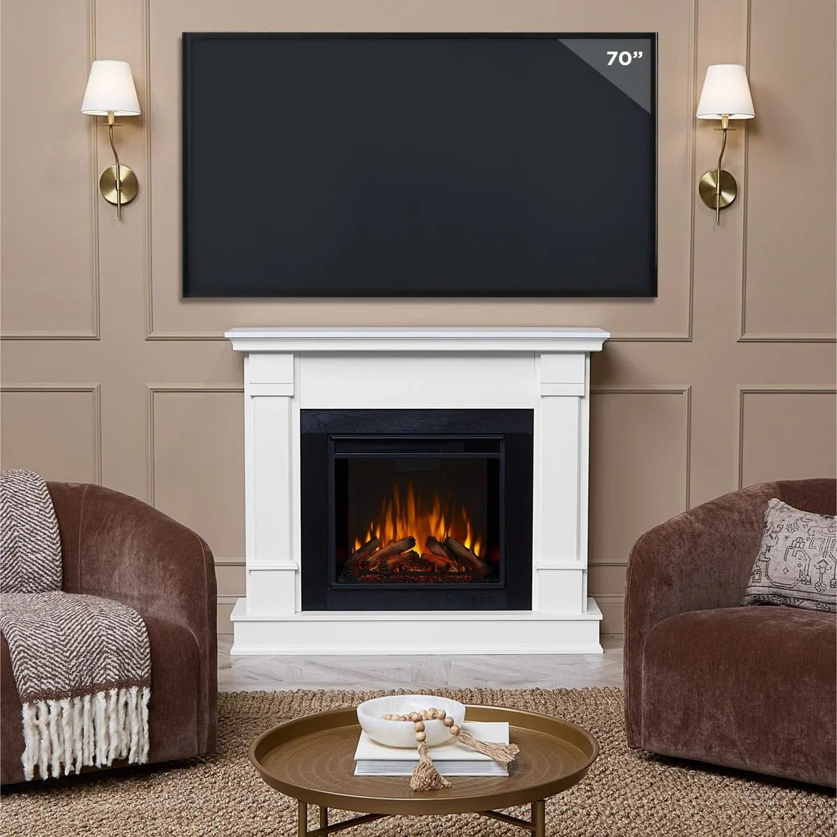 Real Flame 48″ Silverton Electric Fireplaces.