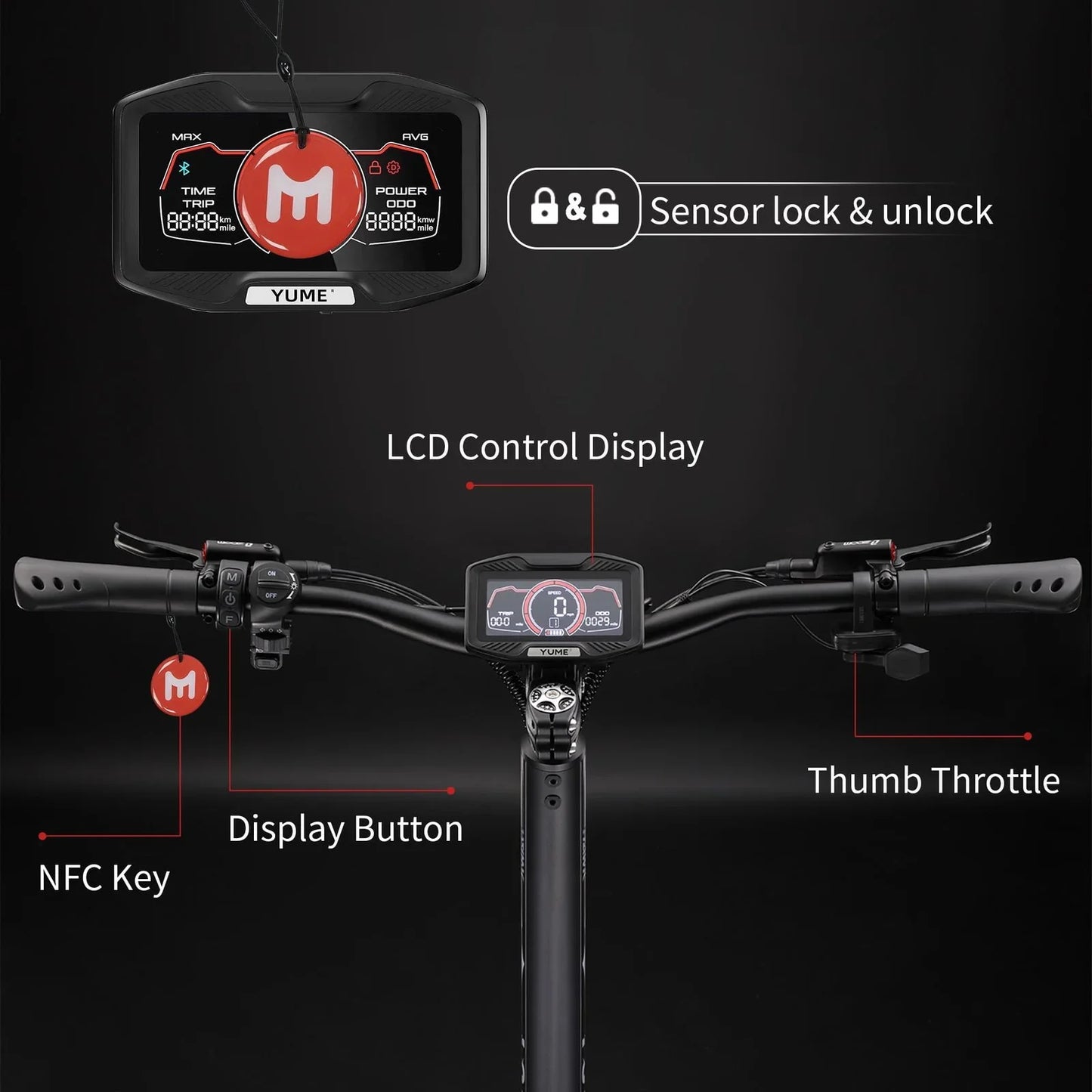 M YUME SCOOTER Hawk Dual Motor Electrics Scooters for Adults 2400W 43MPH 43Miles Long Rang E-Scooters