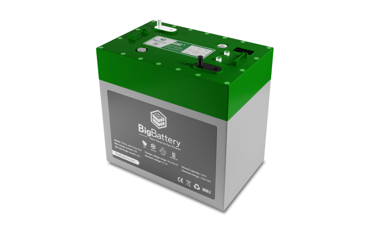 BigBattery EAGLE 2 48V 32Ah 1.63kWh LiFePO4 Battery