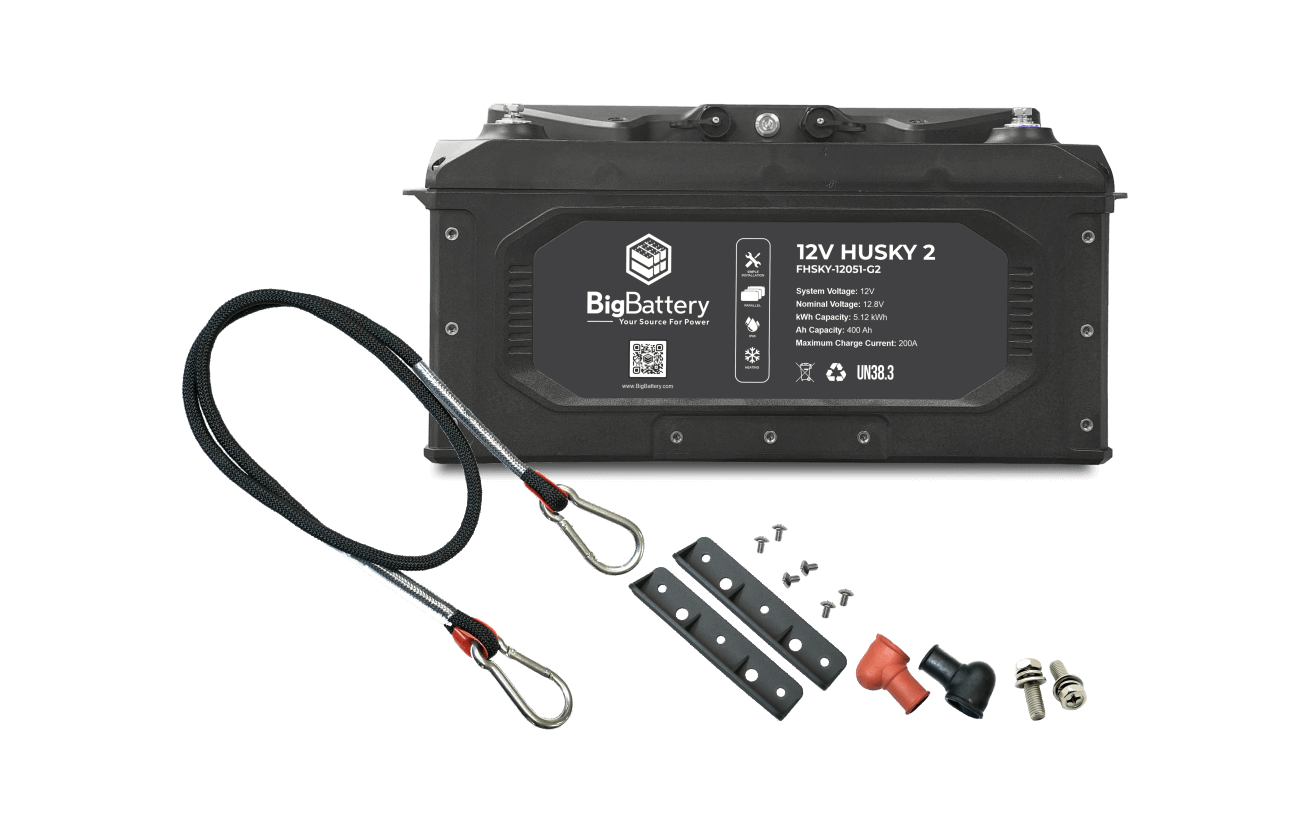 BigBattery HUSKY 2 12V 400Ah 5.12kWh LiFePO4 Battery