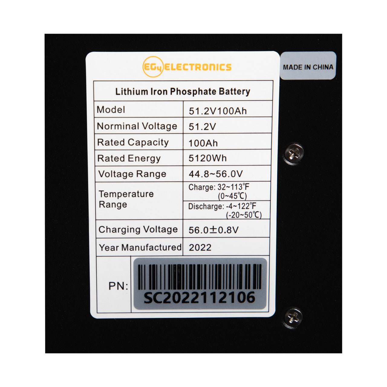 EG4 LL-S 48V 100AH Lithium Iron Phosphate Server Rack Battery