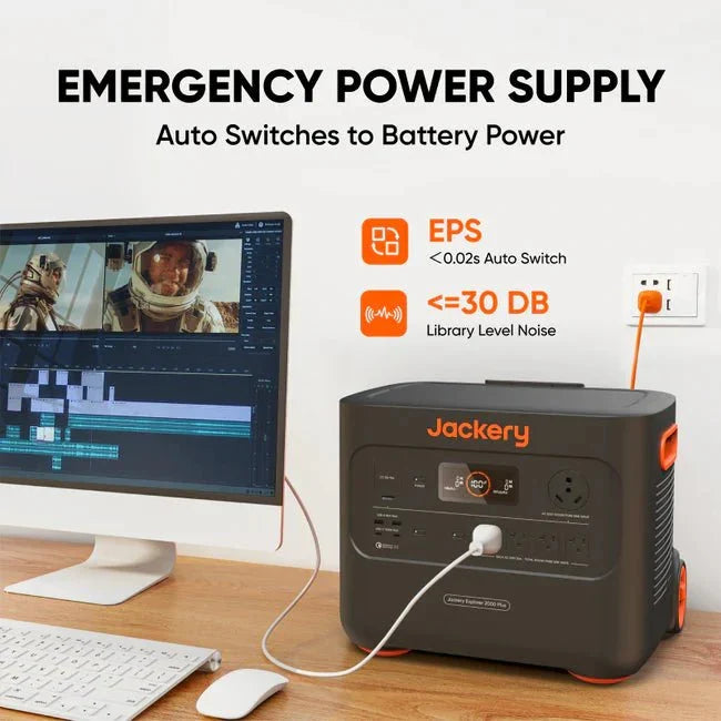 Jackery Explorer 2000 Plus Solar Generator + 2 x SolarSaga 200W Portable Solar Panel