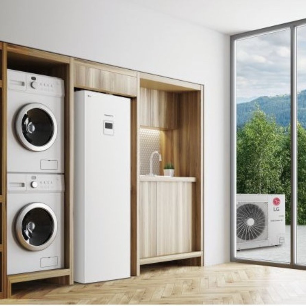 LG 12kW Therma V R32 Hydrosplit IWT Air-Water Heat Pump with 200L Tank 3-Phase (HU123MRB / HN1616Y.NB1)