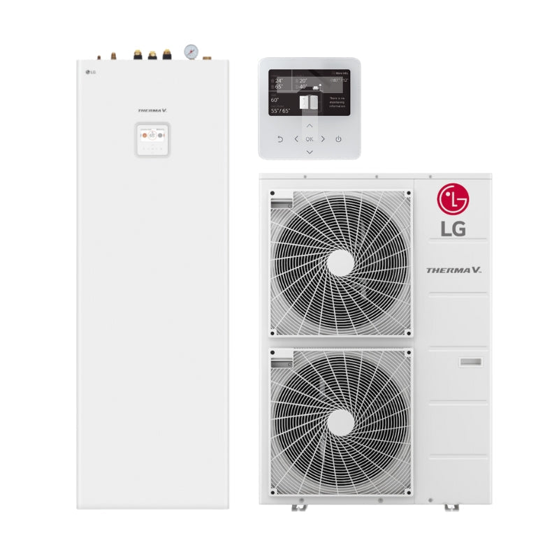 LG 12kW Therma V R32 Hydrosplit IWT Air-Water Heat Pump with 200L Tank 3-Phase (HU123MRB / HN1616Y.NB1)