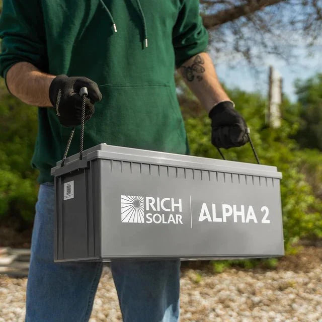 Rich Solar Alpha 2 12V 200Ah LiFePO4 Lithium Iron Phosphate Battery w/ Internal Heating and Bluetooth Function